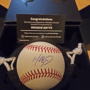 Mookie Betts - Autographed Baseball Fanatics Authenticated LA Dodgers